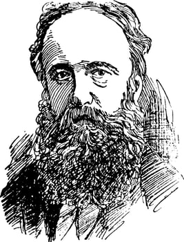 Philip G. Hamerton, vintage illustration vector