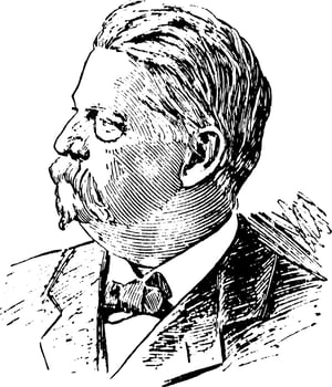 General W. S. Hancock, vintage illustration vector