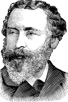 Henry Labouchere, vintage illustration vector