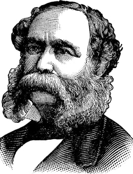 Wade Hampton, vintage illustration vector