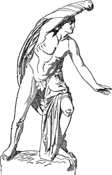 Niobe Son vintage illustration. vector