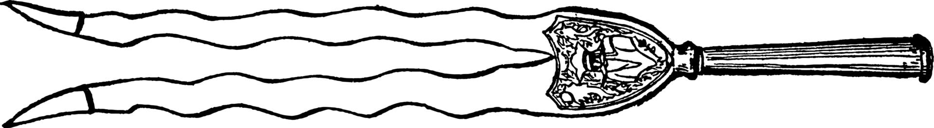 Bedouin Lance Heads, vintage illustration. vector