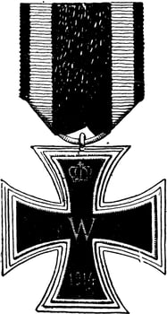 The Iron Cross, vintage illustration. vector