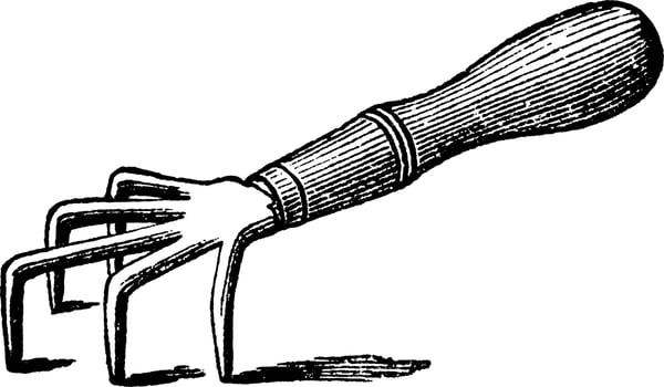Excelsior Weeder, vintage illustration. vector