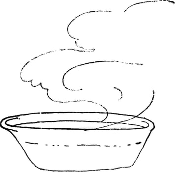 Pie, vintage illustration. vector