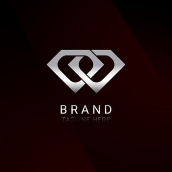 diamond jewelry creative logo vector, stylish, modern corporate crystal. vector