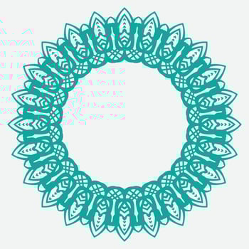 Decorative line art frame for design template. Elegant vector element Eastern style, place for text. Golden outline floral border. Lace illustration for invitations and greeting cards