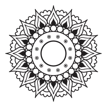 Outline Rangoli icon isolated on white background vector