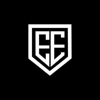 EE letter logo design with black background in illustrator. Vector logo, calligraphy designs for logo, Poster, Invitation, etc.
