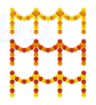 Happy pongal with Flower garland decoration toran vector