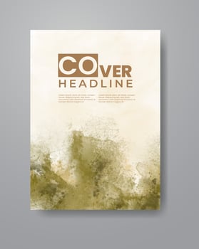 Cards with watercolor background. Design for your cover, date, postcard, banner, logo. vector