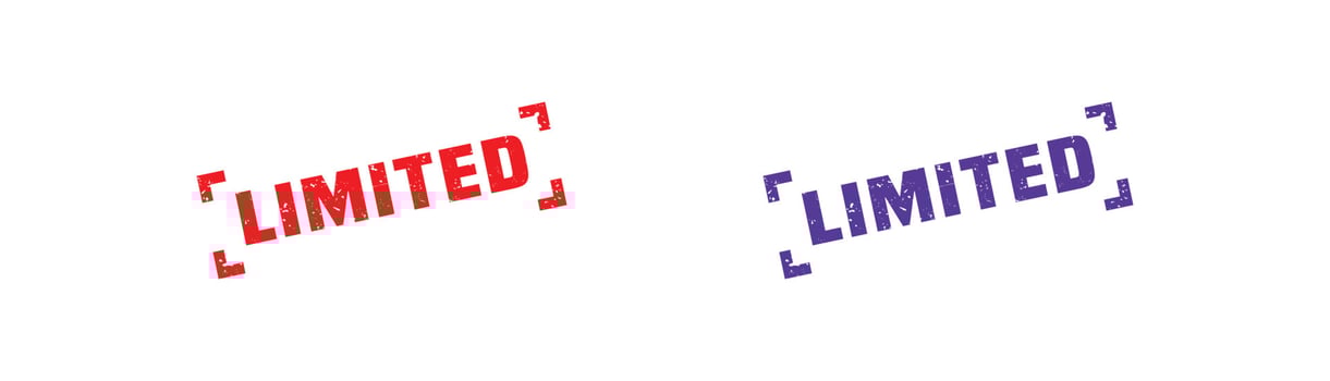 Limited word stamp rubber with grunge style on white background vector