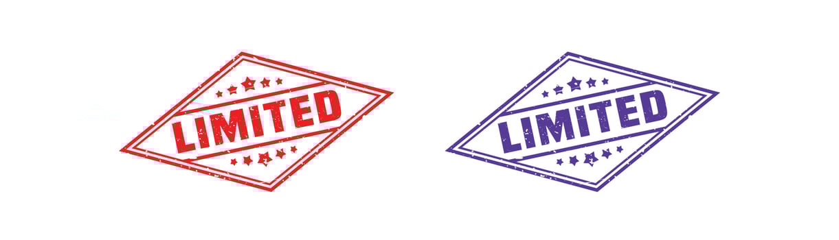 Limited word stamp rubber with grunge style on white background vector