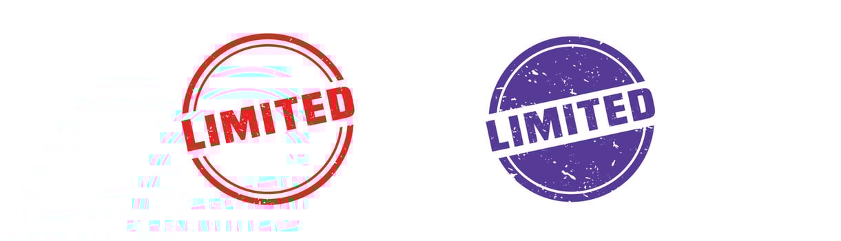 Limited word stamp rubber with grunge style on white background vector