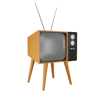 3d vintage televisioon png