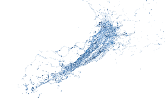 3d clear blue water scattered around, water splash transparent, 3d render illustration png