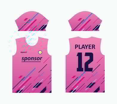 abstract pattern jersey screen printing design for jersey sublimation. jersey templates for sports teams of football, basketball, cycling, volleyball, etc. pink gradient theme vector