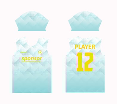 abstract pattern jersey screen printing design for jersey sublimation. jersey templates for sports teams of football, basketball, cycling, volleyball, etc. white gradient blue color theme vector