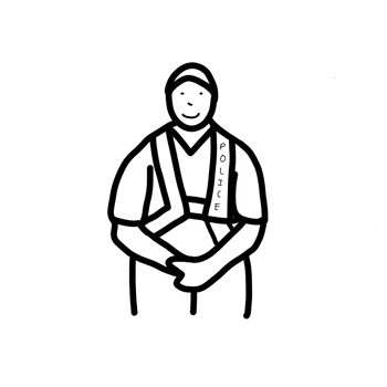 Police Occupation Career Hand drawn organic line Doodle png