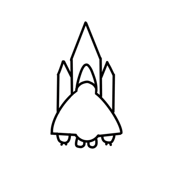 Rocket Space Transportation Hand drawn organic line Doodle png