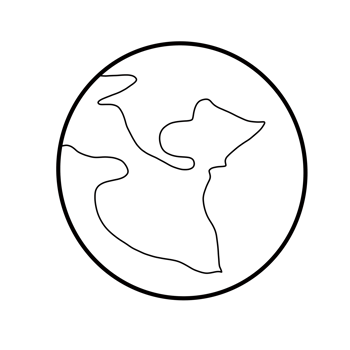 World Space Universe Planet Hand drawn organic line Doodle png