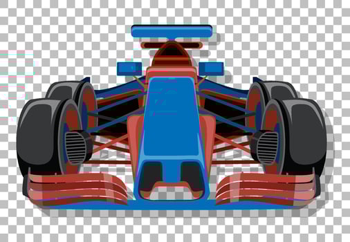A racing car on grid background vector