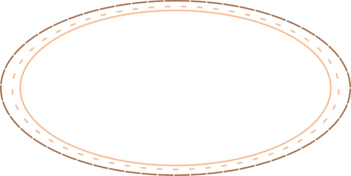 Oval Border Frames Isolated on White Background.  Trendy design element for border frame, logo, blackout tattoo, symbol, web, prints, posters, template, pattern and abstract background vector