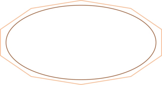 Oval Border Frames Isolated on White Background.  Trendy design element for border frame, logo, blackout tattoo, symbol, web, prints, posters, template, pattern and abstract background vector