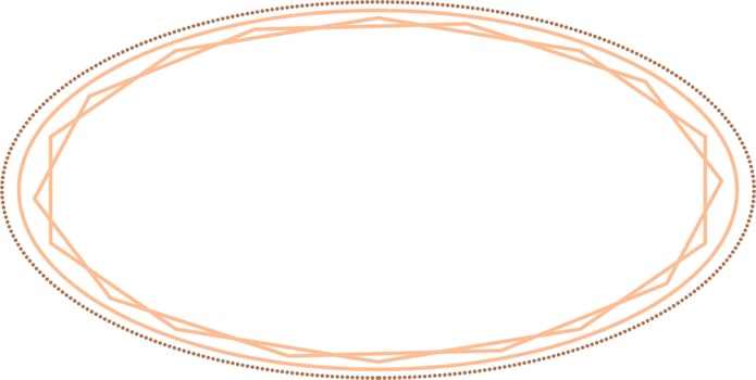 Oval Border Frames Isolated on White Background.  Trendy design element for border frame, logo, blackout tattoo, symbol, web, prints, posters, template, pattern and abstract background vector