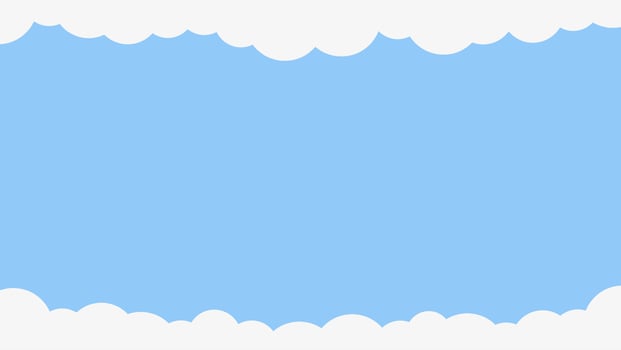 vector flat background of clear blue sky with white cloud