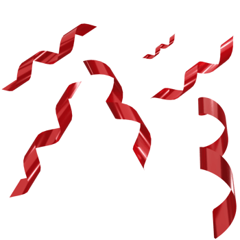Realistic red confetti for composision png