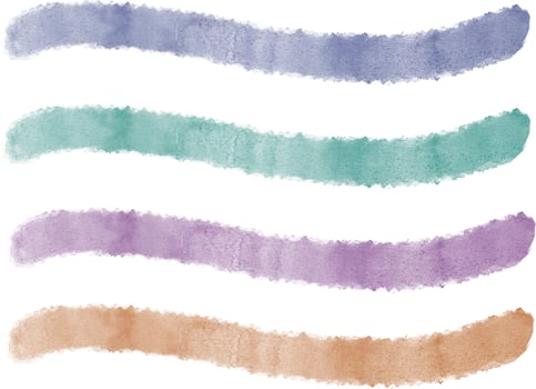 Set of watercolor vector brush strokes.