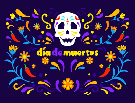 Dia DE Los muertos background vector