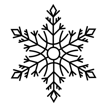 Snow flake PNG. Line art Christmas decoration. Black thin line art with transparent background. png
