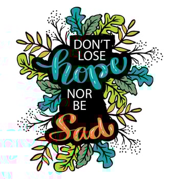 Don't lose hope nor be sad. Islamic quotes vector