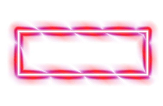 Neon frame, vibrant colored glowing neon frame with transparent background png