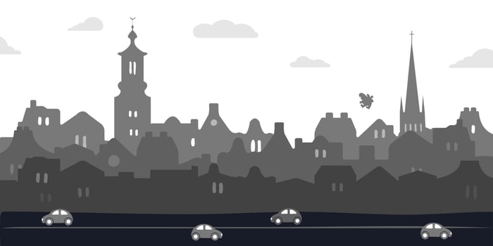Stockholm Sweden silhouette cartoon set vector