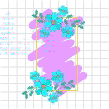 wedding frame with flower watercolor vector