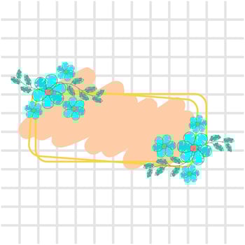 wedding frame with flower watercolor vector