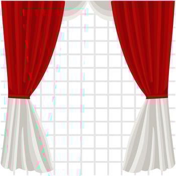 curtain illustration cinema banner vector