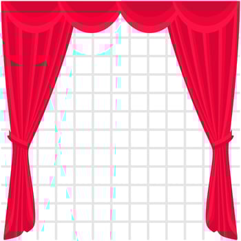 curtain illustration cinema banner vector