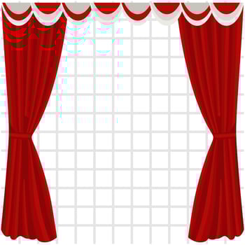 curtain illustration cinema banner vector