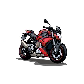 motorsport - big bike - motor bike isolated vector
