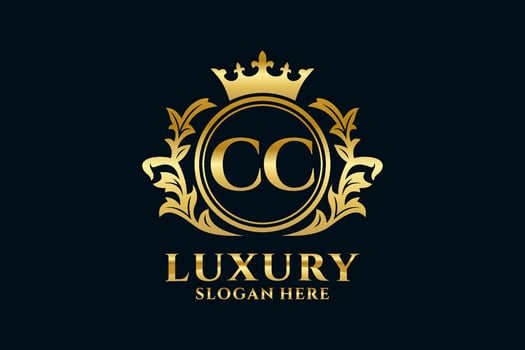 Initial CC Letter Royal Luxury Logo template in vector art for luxurious branding projects and other vector illustration.