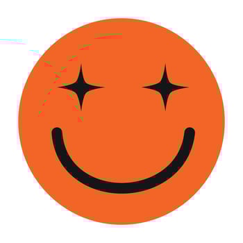 Funny groovy emoji. Vector icon