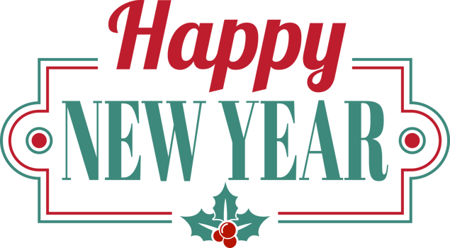 Merry Christmas and happy new year lettering and quote illustration png