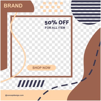 TEMPLATE MEDIA SOCIAL PROMOTION vector