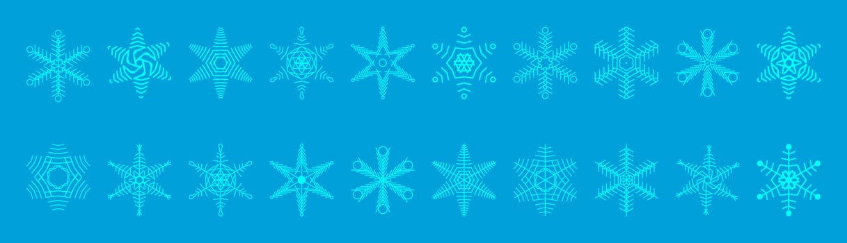 Set of snowflakes silhouette collection, christmas design, Illustration of cute snowflake icons vector
