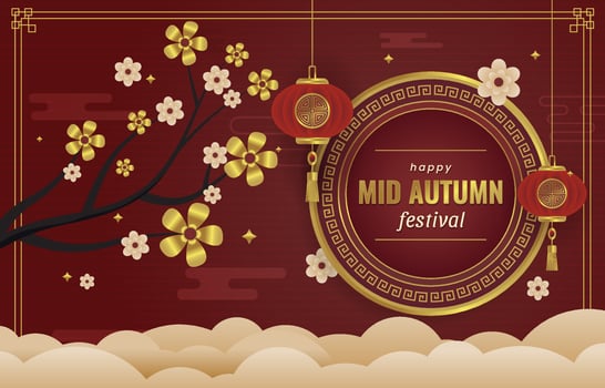 Mid Autumn Background vector