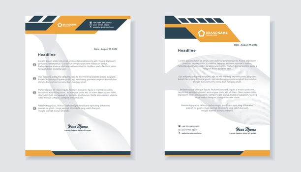 new modern elegant of letterhead template for stationary design for business corporation vector